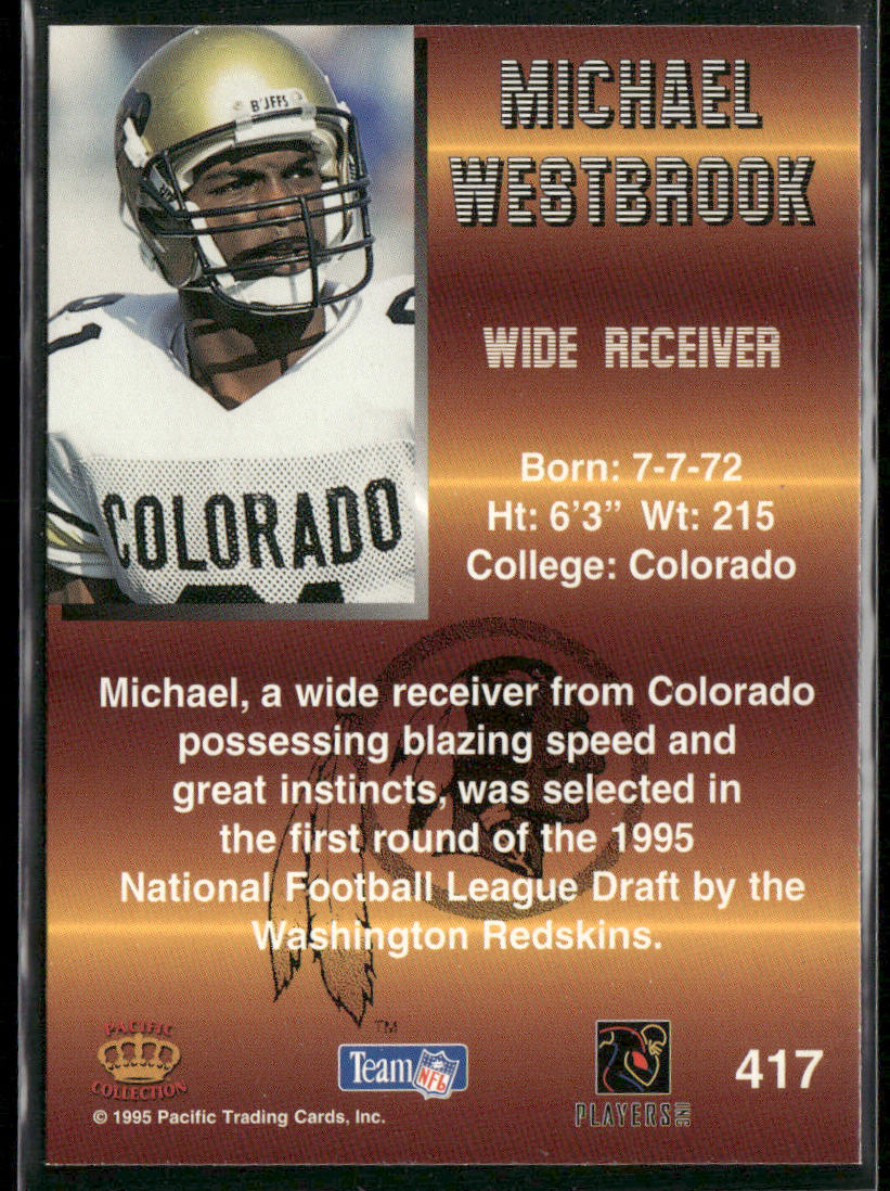 Michael Westbrook 1995 Pacific #417 RC Washington Redskins