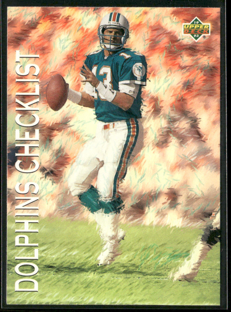 1993 Upper Deck #74 Dolphins Checklist