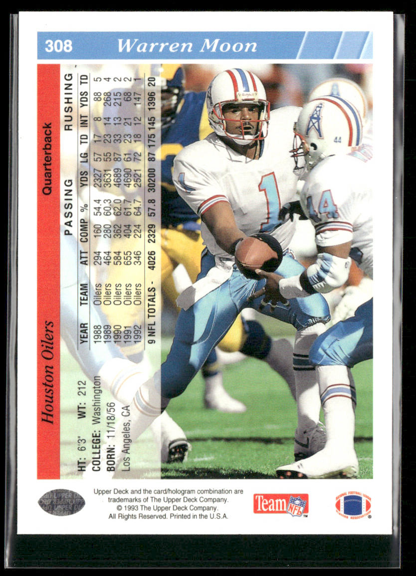 1993 Upper Deck #308 Warren Moon
