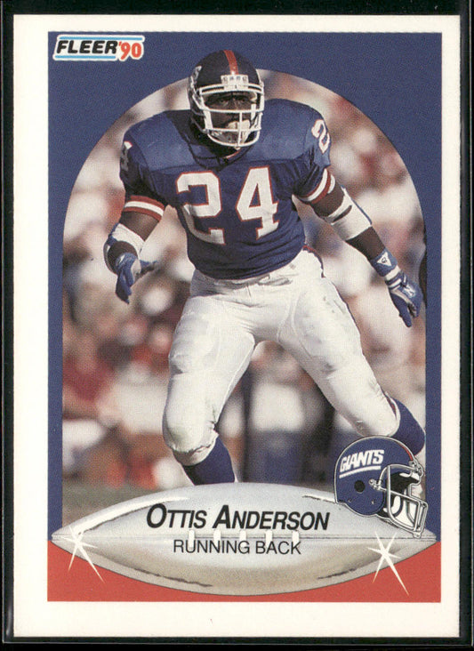 Ottis Anderson 1990 Fleer #62 New York Giants