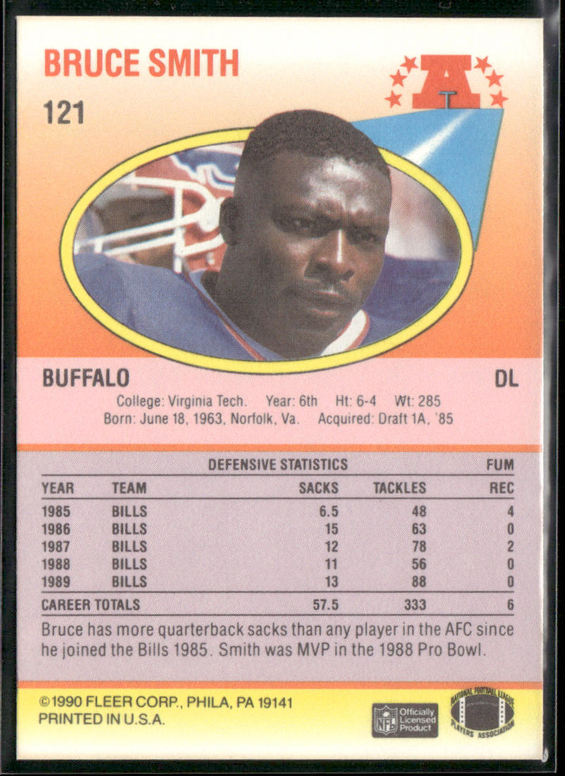 Bruce Smith 1990 Fleer #121 Buffalo Bills