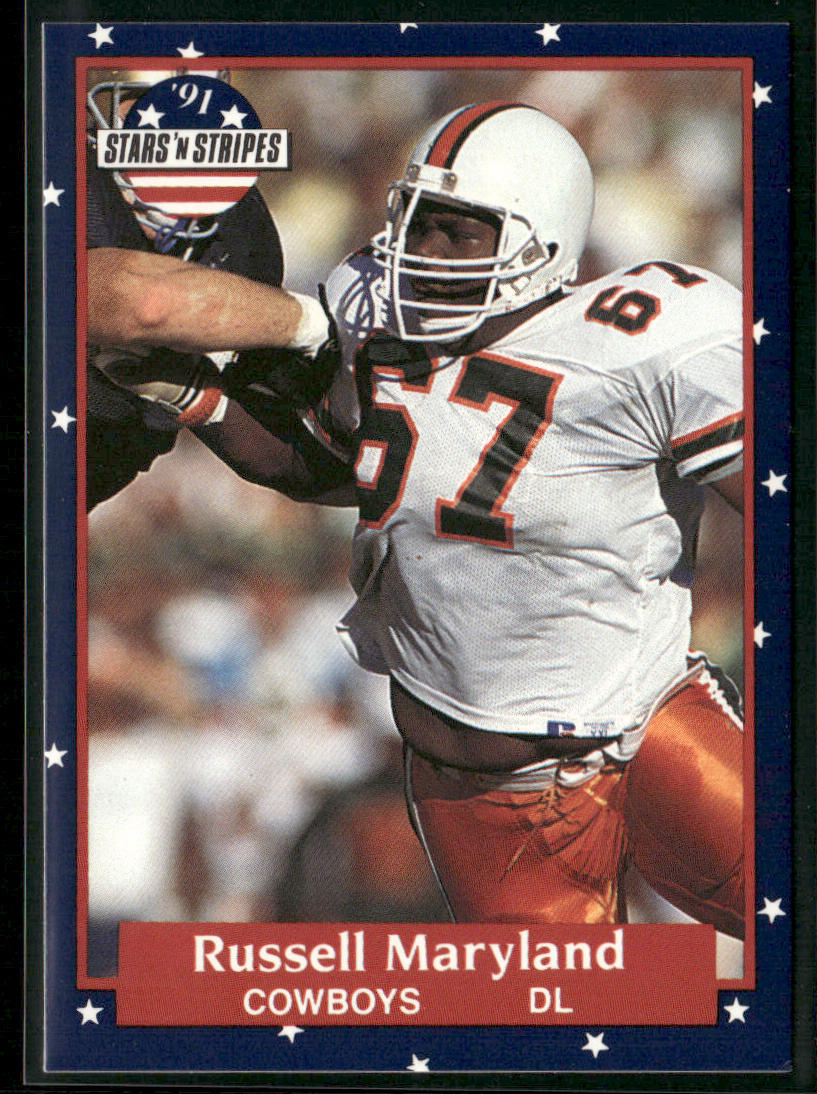 Russell Maryland 1991 Fleer Stars 'n Stripes #130 Dallas Cowboys