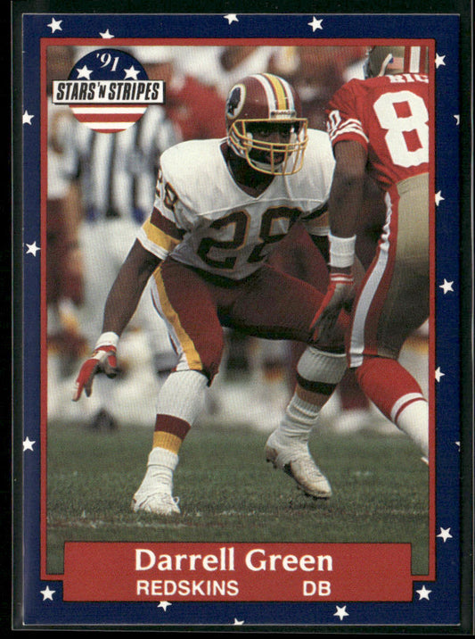 Darrell Green 1991 Fleer Stars 'n Stripes #116 Washington Redskins