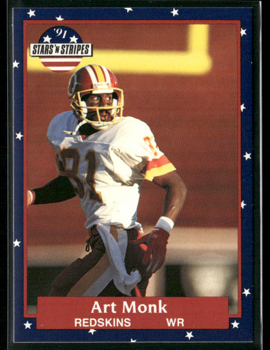 Art Monk 1991 Fleer Stars 'n Stripes #118 Washington Redskins