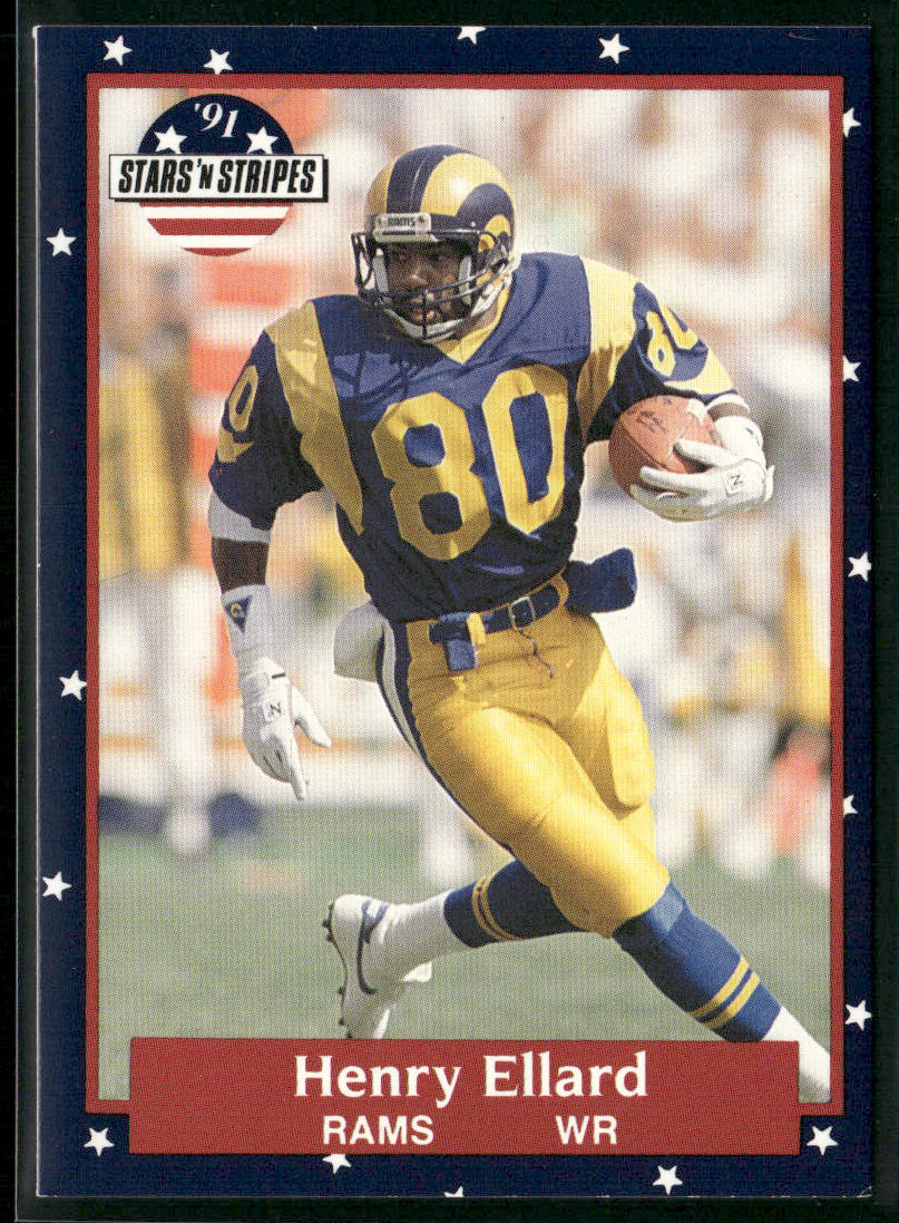 Henry Ellard 1991 Fleer Stars 'n Stripes #77 Los Angeles Rams