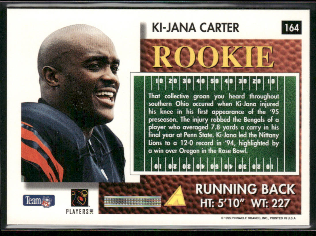 Ki-Jana Carter 1995 Summit #164 RC Cincinnati Bengals