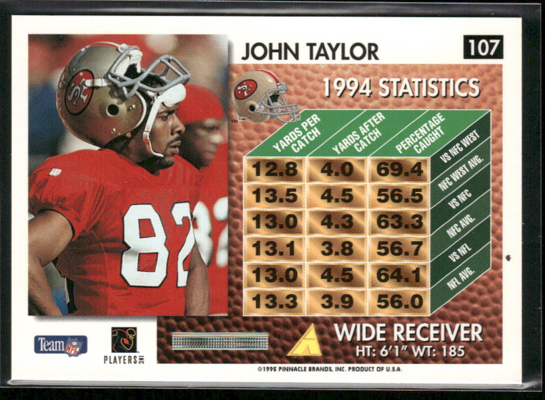 John Taylor 1995 Summit #107 San Francisco 49ers