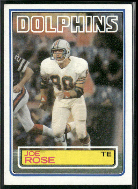 Joe Rose 1983 Topps #320 RC Miami Dolphins