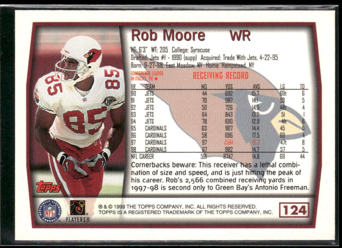 Rob Moore 1999 Topps #124 Arizona Cardinals