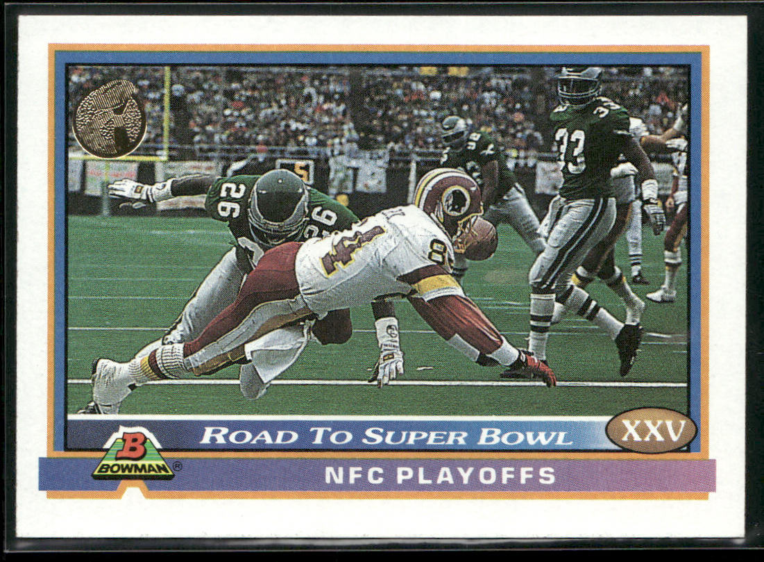 Road to Super Bowl XXV: Redskins vs. Eagles 1991 Bowman #547b