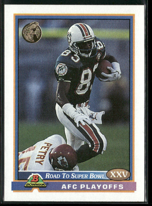 Road to Super Bowl XXV: Dolphins vs. Chiefs 1991 Bowman #549a