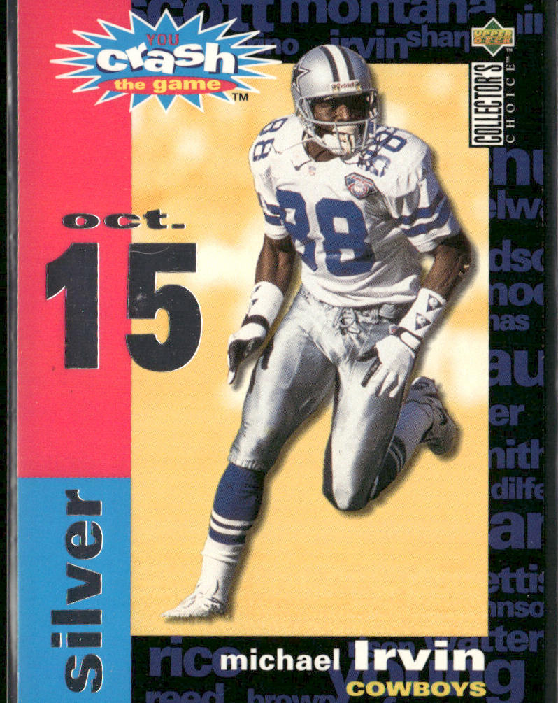Michael Irvin 1995 Collector's Choice You Crash the Game Silver #C27b