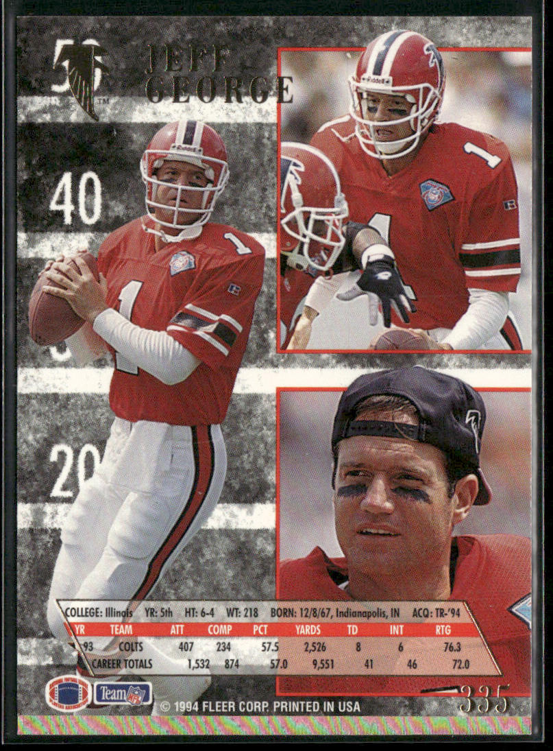 Jeff George 1994 Ultra #335 Atlanta Falcons