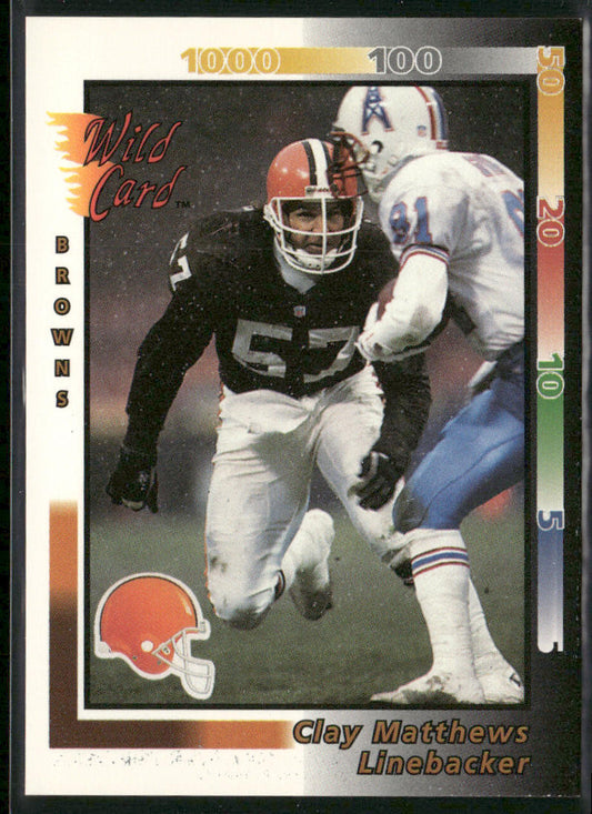 Clay Matthews 1992 Wild Card #172 Cleveland Browns