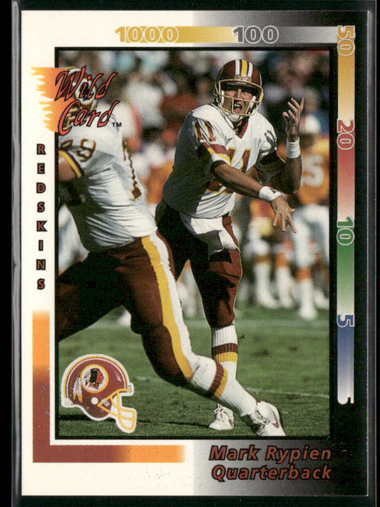 Mark Rypien 1992 Wild Card #136 Washington Redskins