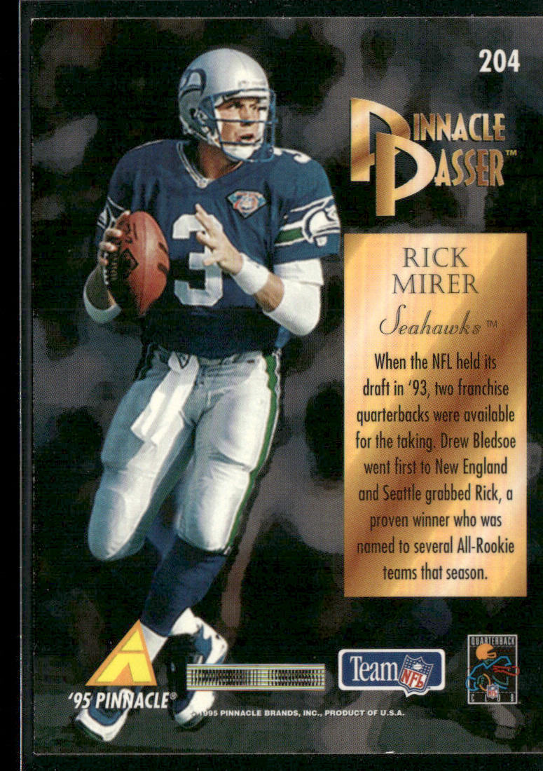 Rick Mirer 1995 Pinnacle #204 Seattle Seahawks