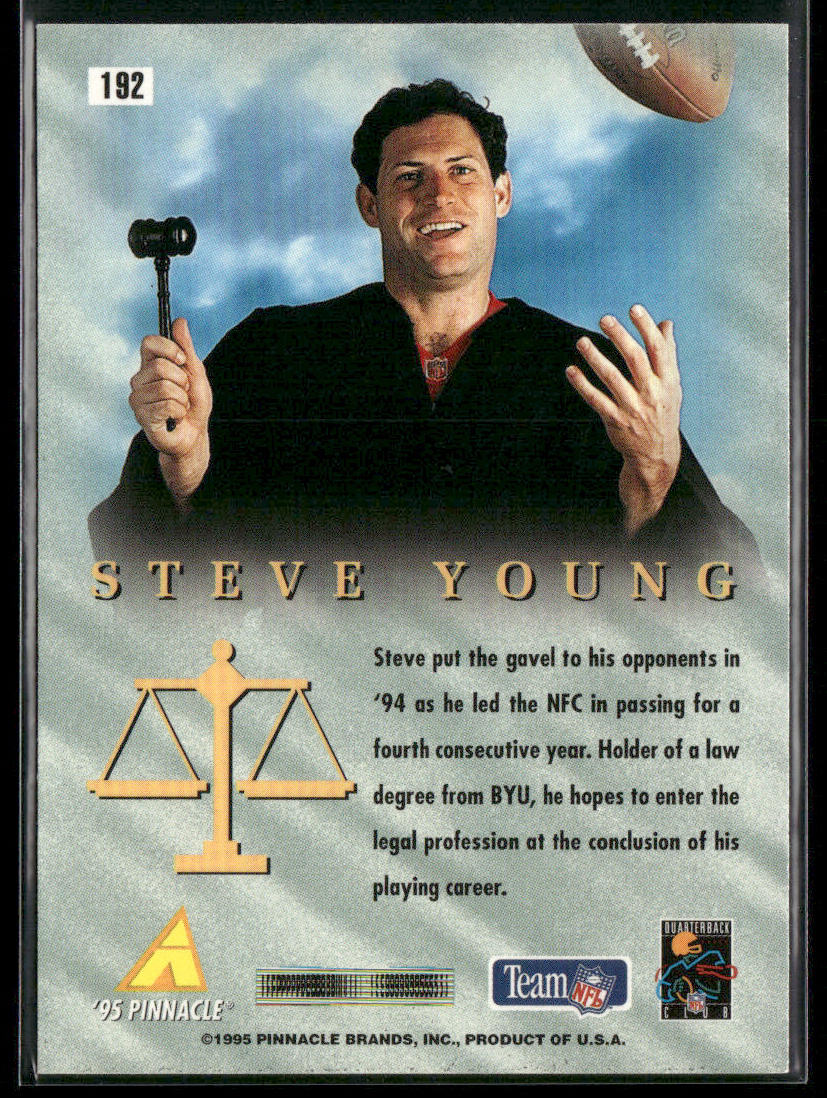 Steve Young 1995 Pinnacle #192 San Francisco 49ers