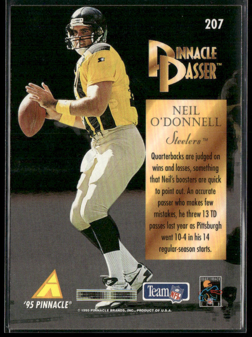 Neil O'Donnell 1995 Pinnacle #207 Pittsburgh Steelers
