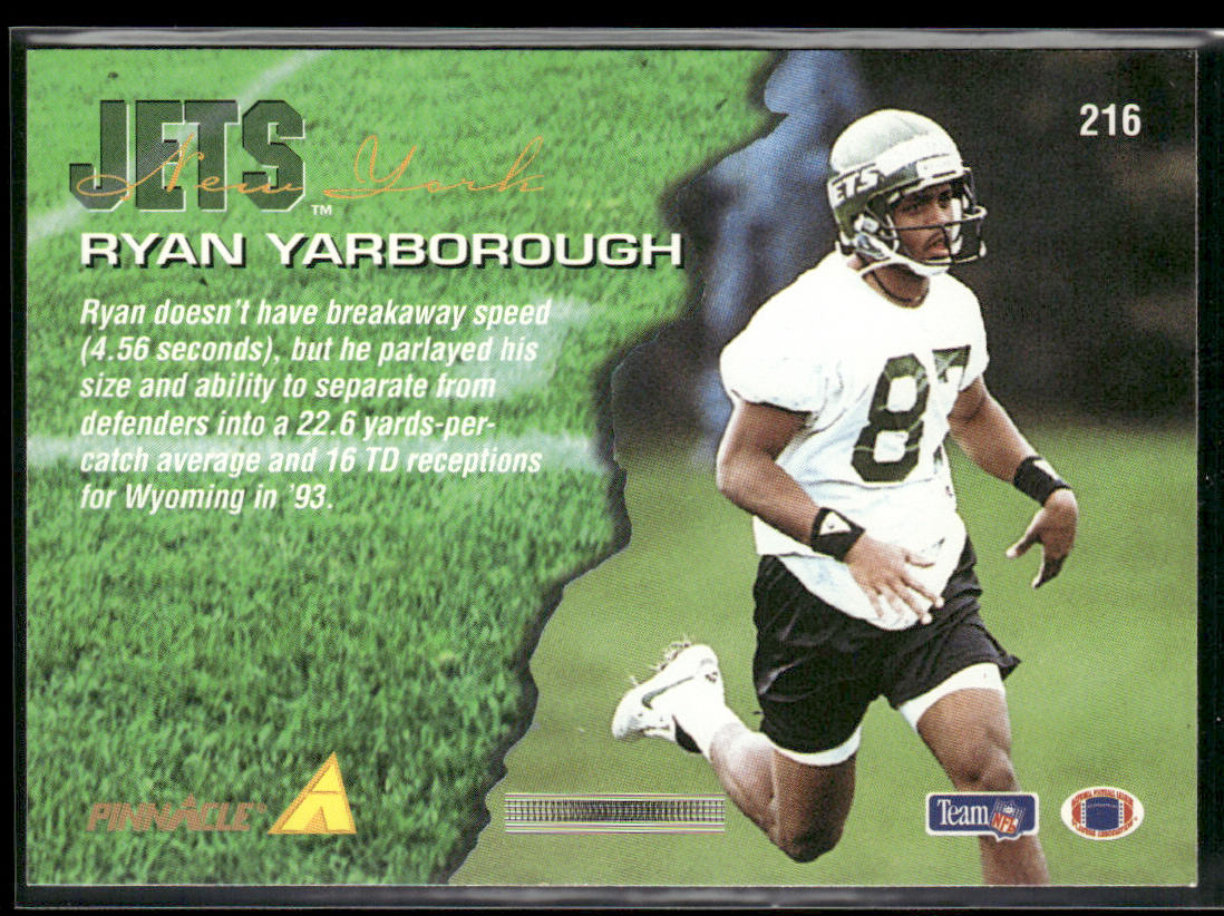 Ryan Yarborough 1994 Pinnacle #216 RC New York Jets