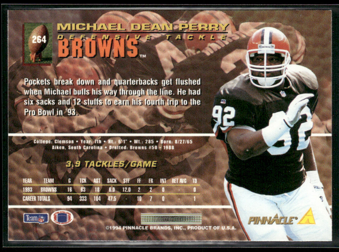 Michael Dean Perry 1994 Pinnacle #264 Cleveland Browns