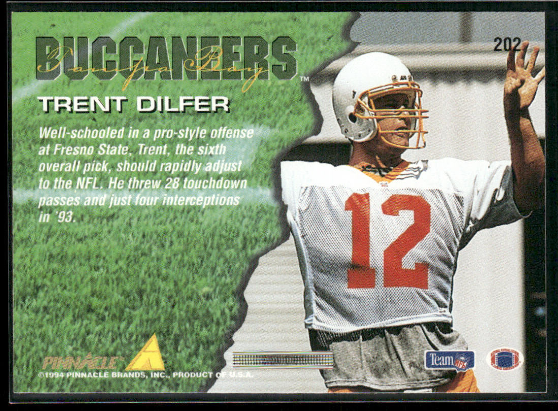 Trent Dilfer 1994 Pinnacle #202 RC Tampa Bay Buccaneers