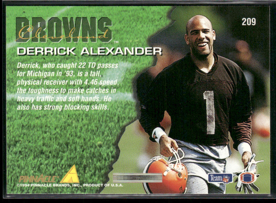 Derrick Alexander 1994 Pinnacle #209 RC Cleveland Browns