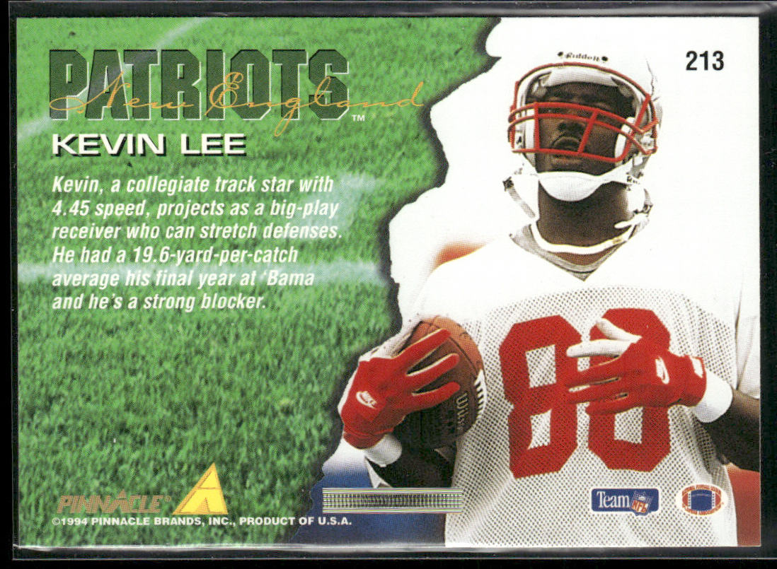 Kevin Lee 1994 Pinnacle #213 RC New England Patriots