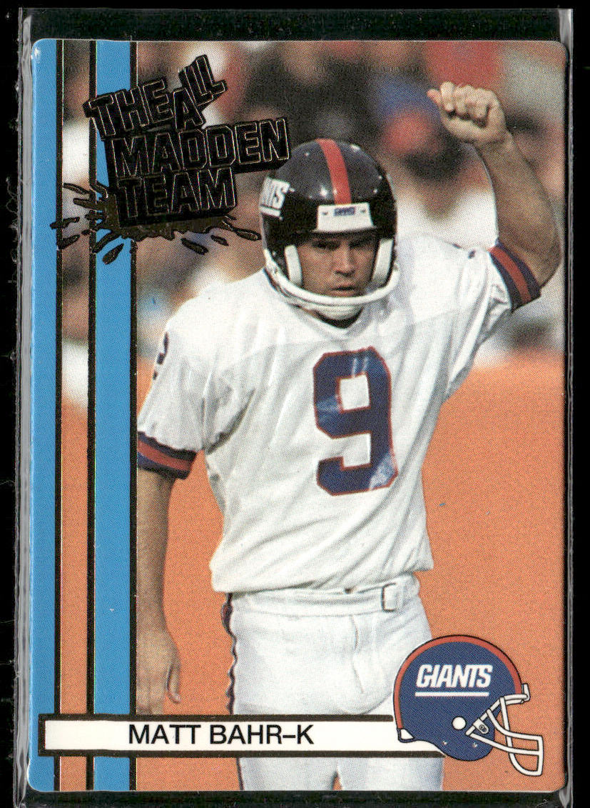 Matt Bahr 1990 Action Packed All-Madden #55 New York Giants