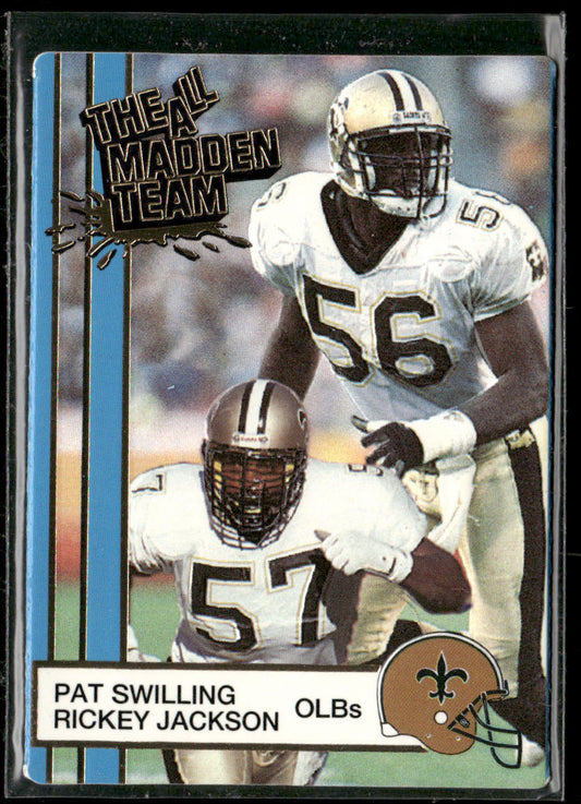 Pat Swilling / Rickey Jackson 1990 Action Packed All-Madden #48 Saints