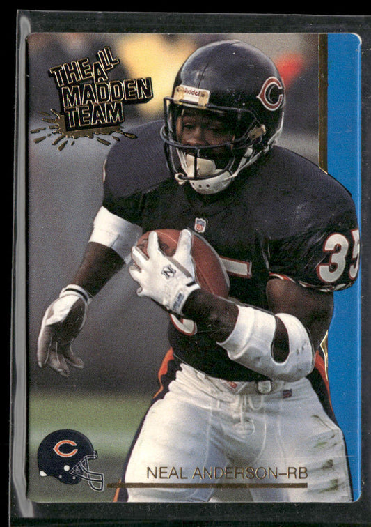 Neal Anderson 1991 Action Packed All-Madden Madden - 24K Gold #28G Chicago Bears