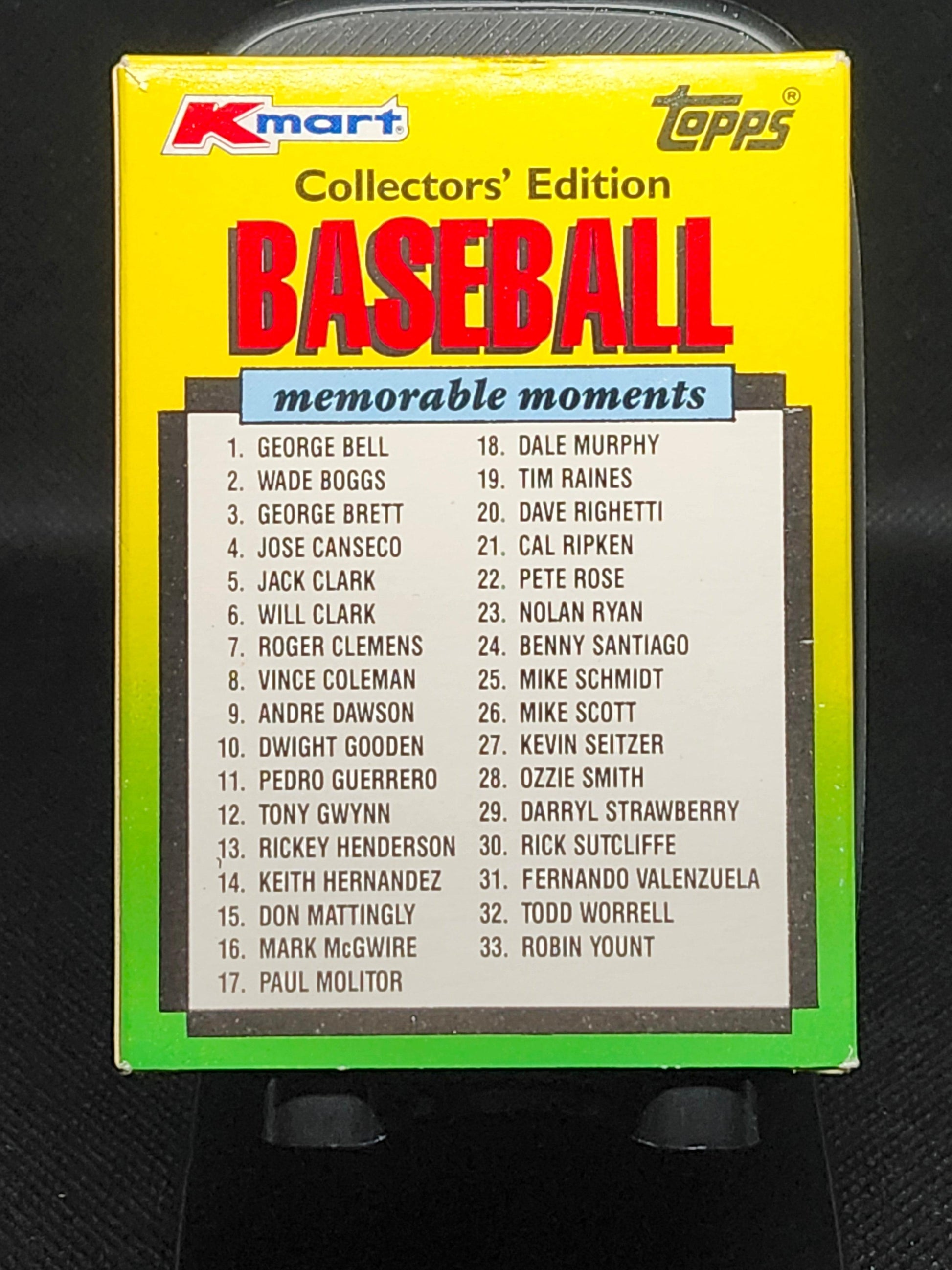1988 Topps Kmart Baseball Memorable Moments Glossy Card Set Collector's Edition - Tavern Collectibles