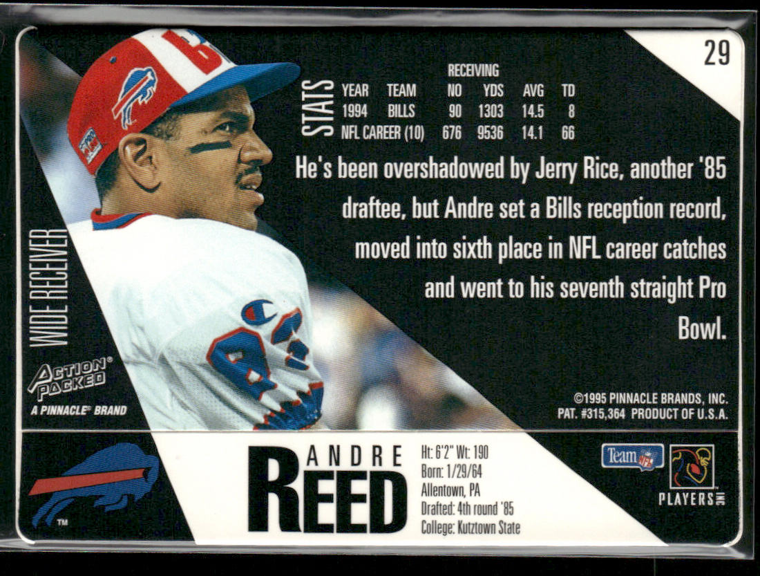 Andre Reed 1995 Action Packed #29 Buffalo Bills