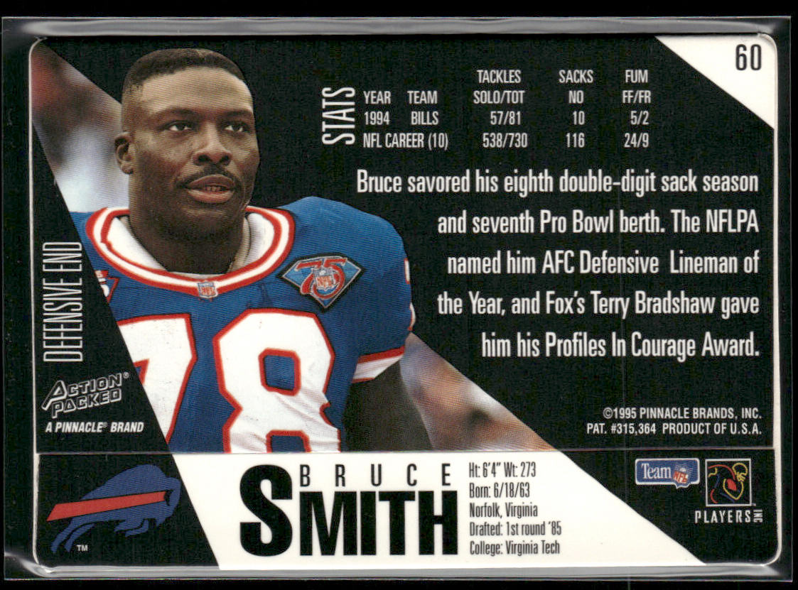 Bruce Smith 1995 Action Packed #60 Buffalo Bills