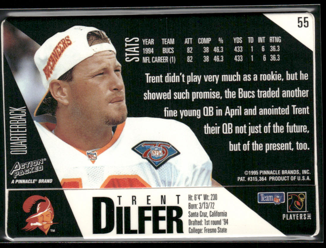 Trent Dilfer 1995 Action Packed #55 Tampa Bay Buccaneers