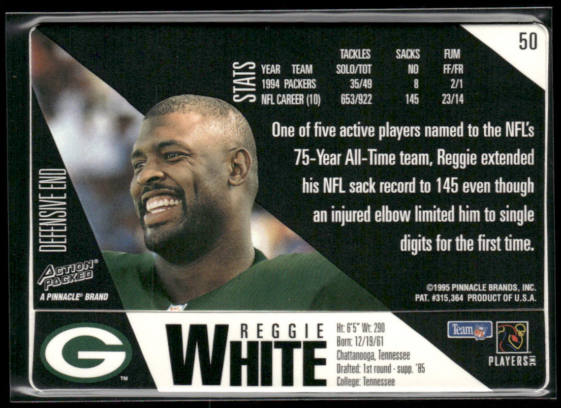 Reggie White 1995 Action Packed #50 Green Bay Packers