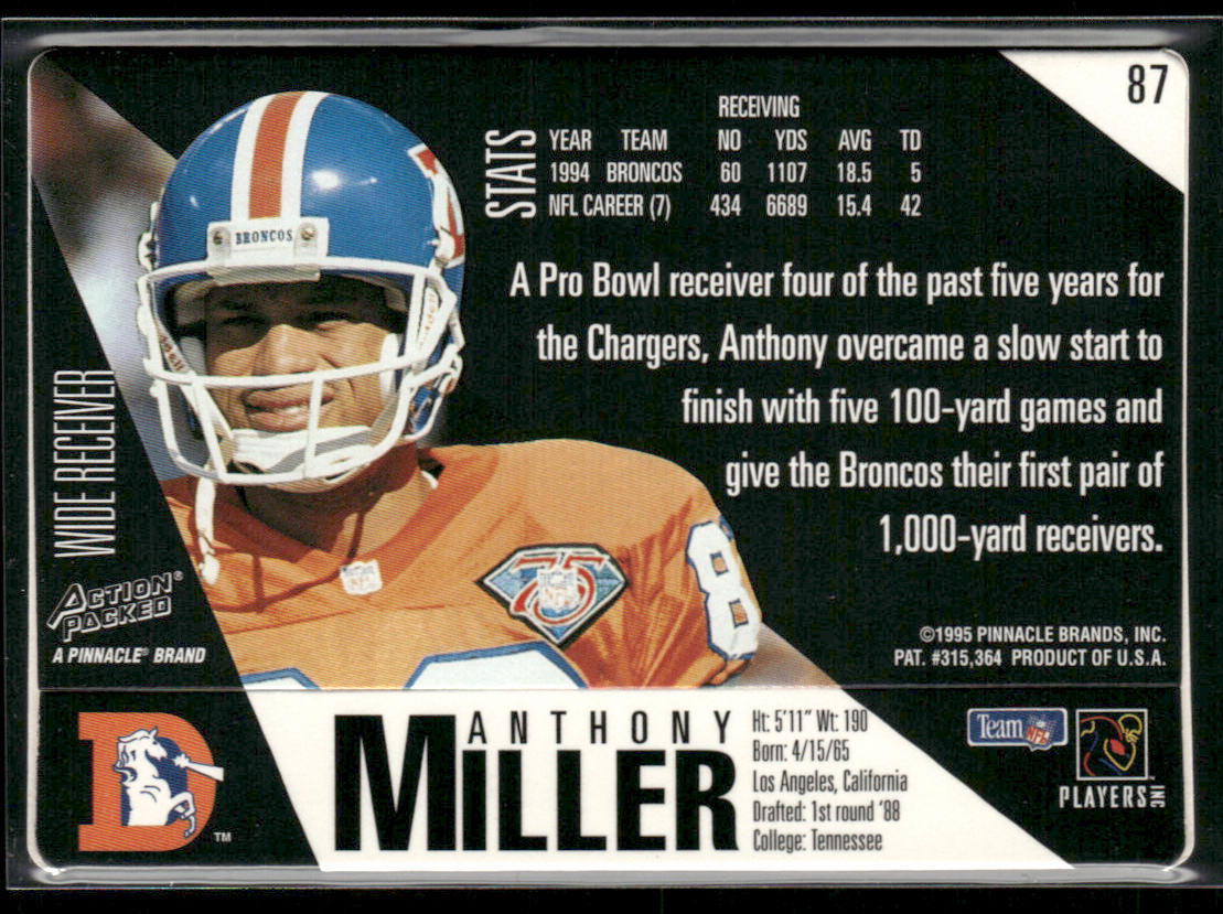 Anthony Miller 1995 Action Packed #87 Denver Broncos