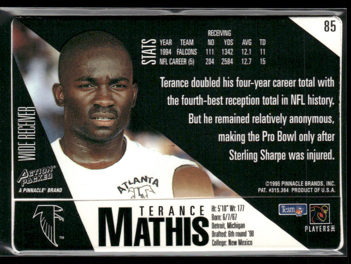 Terance Mathis 1995 Action Packed #85 Atlanta Falcons
