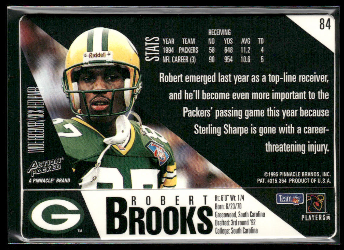 Robert Brooks 1995 Action Packed #84 Green Bay Packers