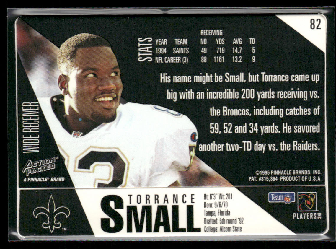 Torrance Small 1995 Action Packed #82 New Orleans Saints