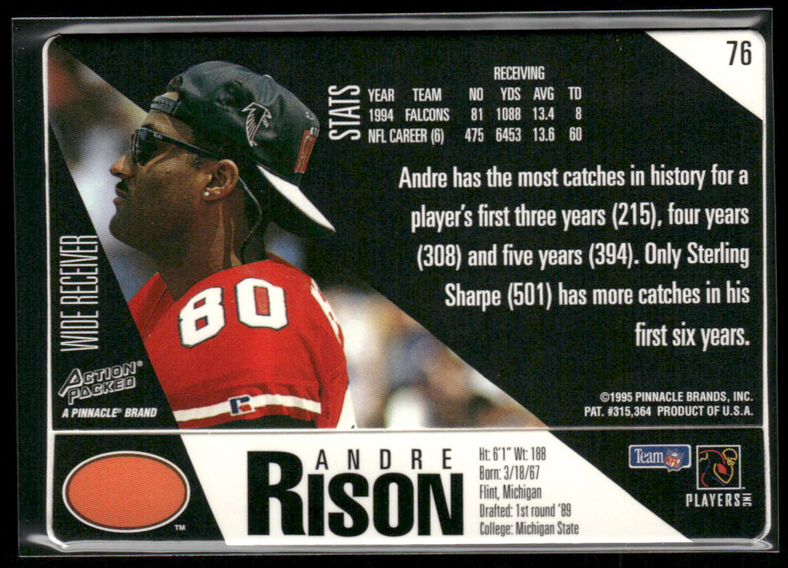 Andre Rison 1995 Action Packed #76 Cleveland Browns