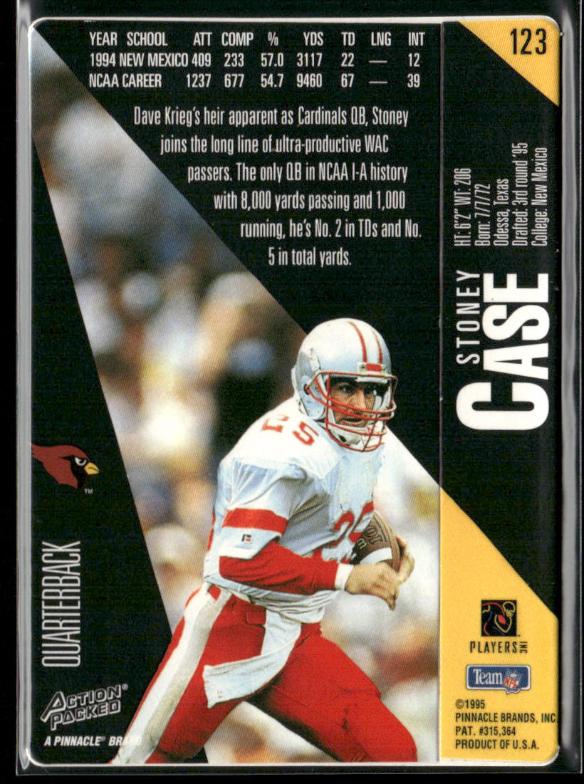 Stoney Case 1995 Action Packed #123 RC Arizona Cardinals