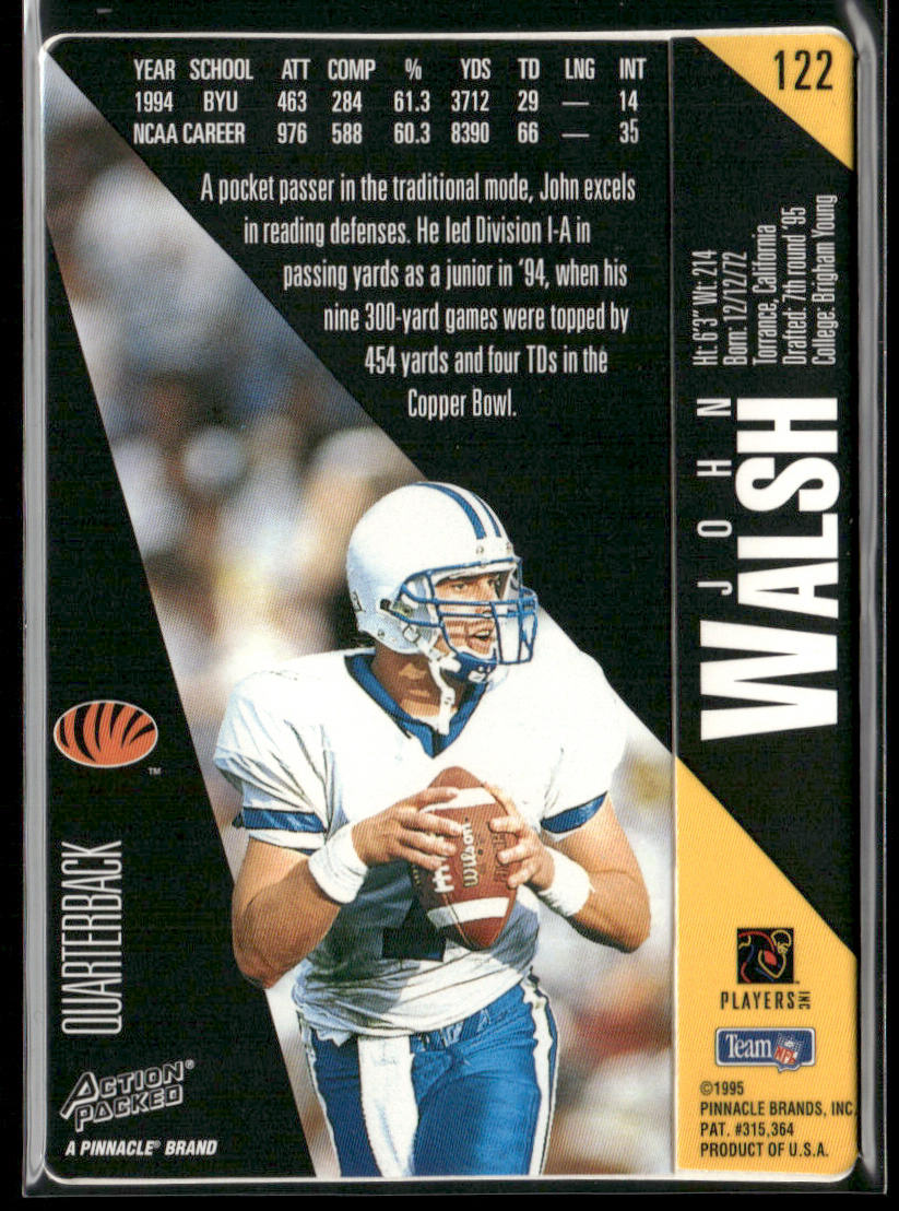 John Walsh 1995 Action Packed #122 RC Cincinnati Bengals