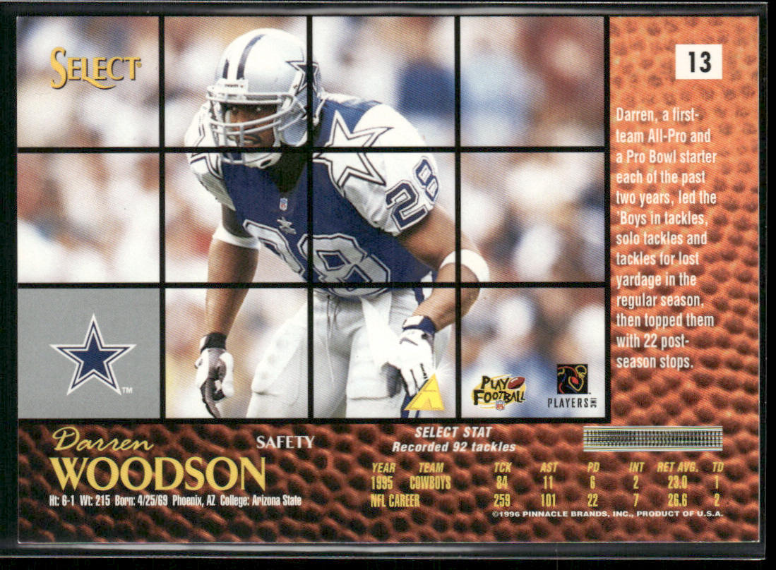 Darren Woodson 1996 Select #13 Dallas Cowboys