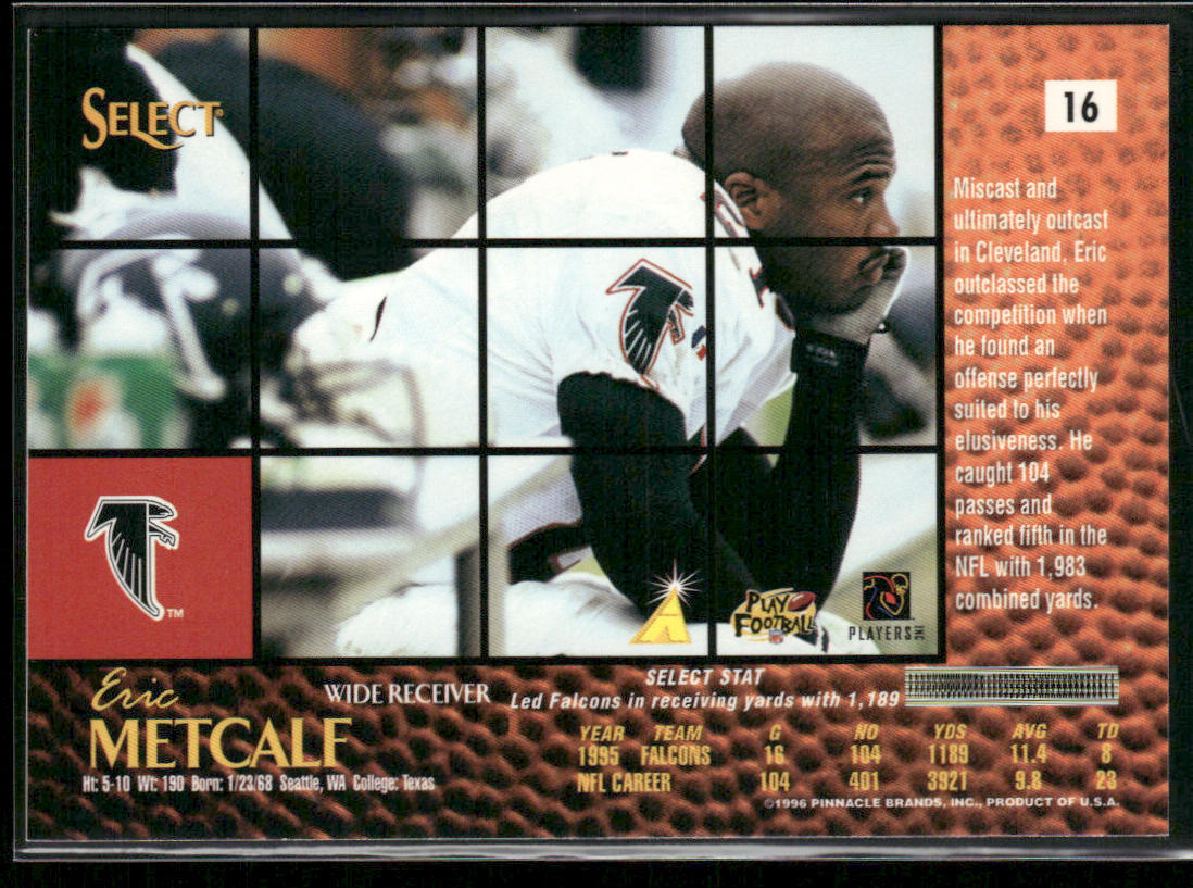 Eric Metcalf 1996 Select #16 Atlanta Falcons