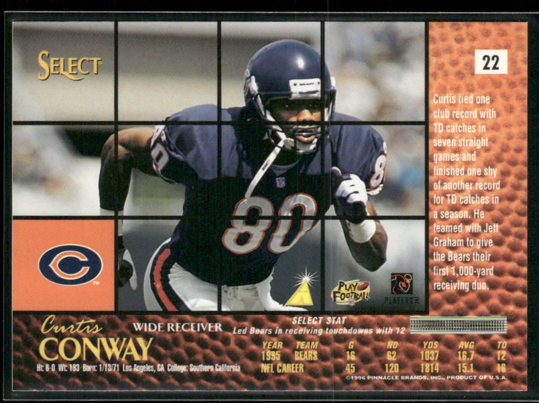 Curtis Conway 1996 Select #22 Chicago Bears