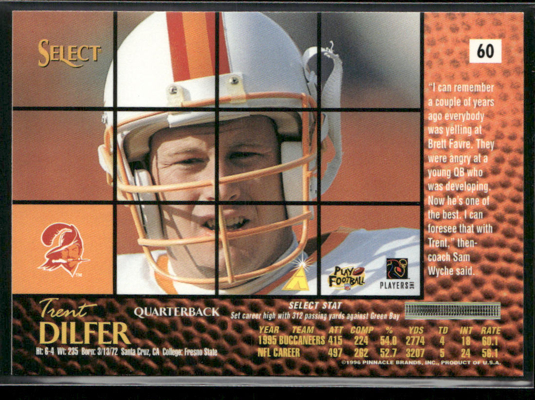 Trent Dilfer 1996 Select #60 Tampa Bay Buccaneers