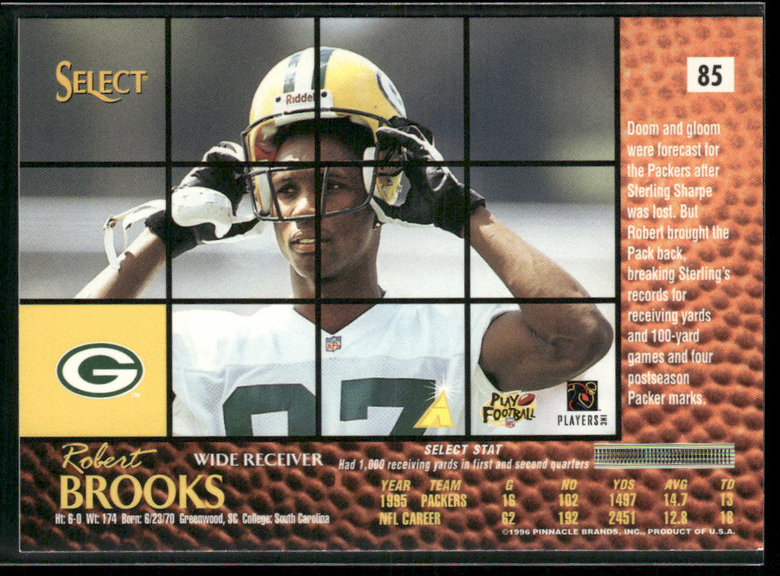 Robert Brooks 1996 Select #85 Green Bay Packers