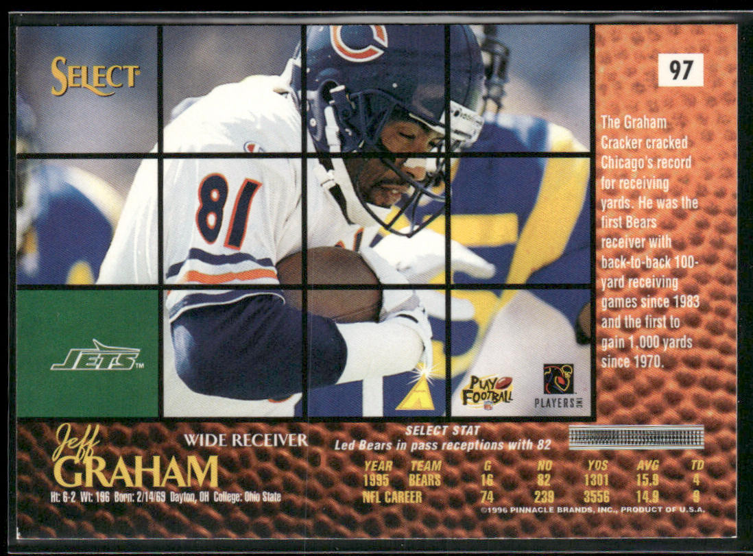 Jeff Graham 1996 Select #97 New York Jets