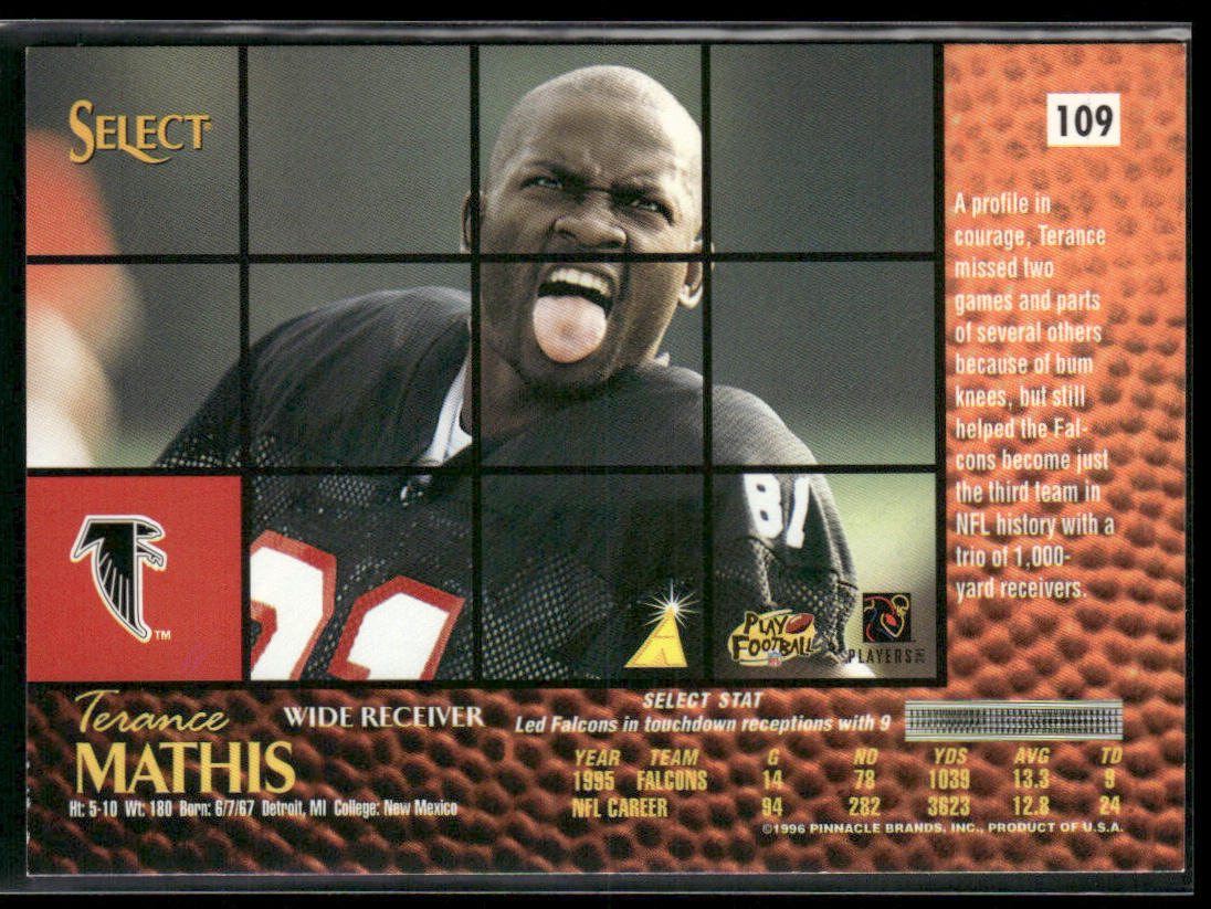 Terance Mathis 1996 Select #109 Atlanta Falcons