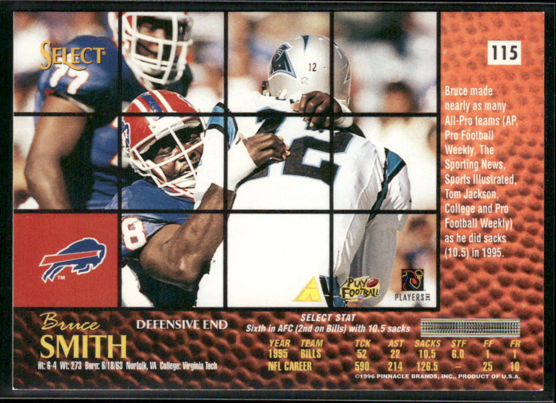 Bruce Smith 1996 Select #115 Buffalo Bills